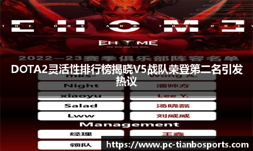 DOTA2灵活性排行榜揭晓V5战队荣登第二名引发热议